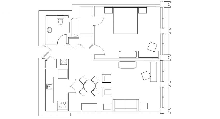 Deluxe 1 Bedroom 3 ½ Type A King